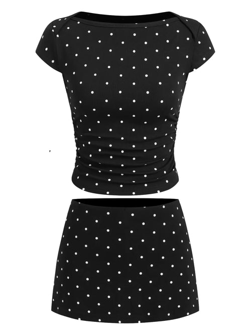 Polka Dot Tee & Mini Skort