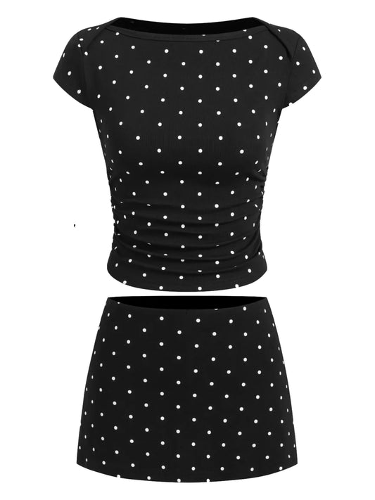 Polka Dot Tee & Mini Skort